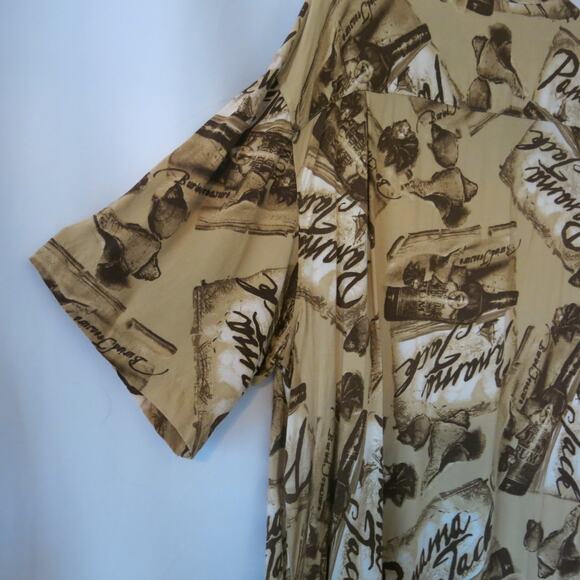 PANAMA JACK Hawaiian Shirt Size 3XL Men Rum Bottles Button Down Short Sleeve - Picture 2 of 7